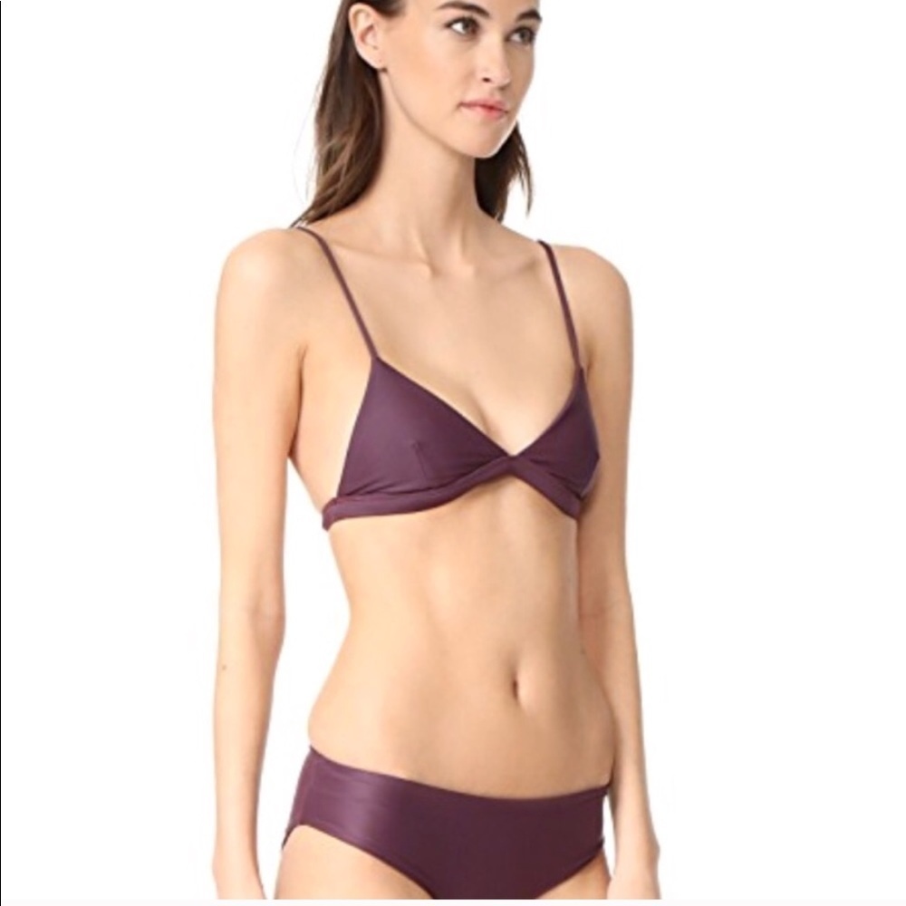NEW • Mikoh • Belize Triangle Bikini Top Purple XL
